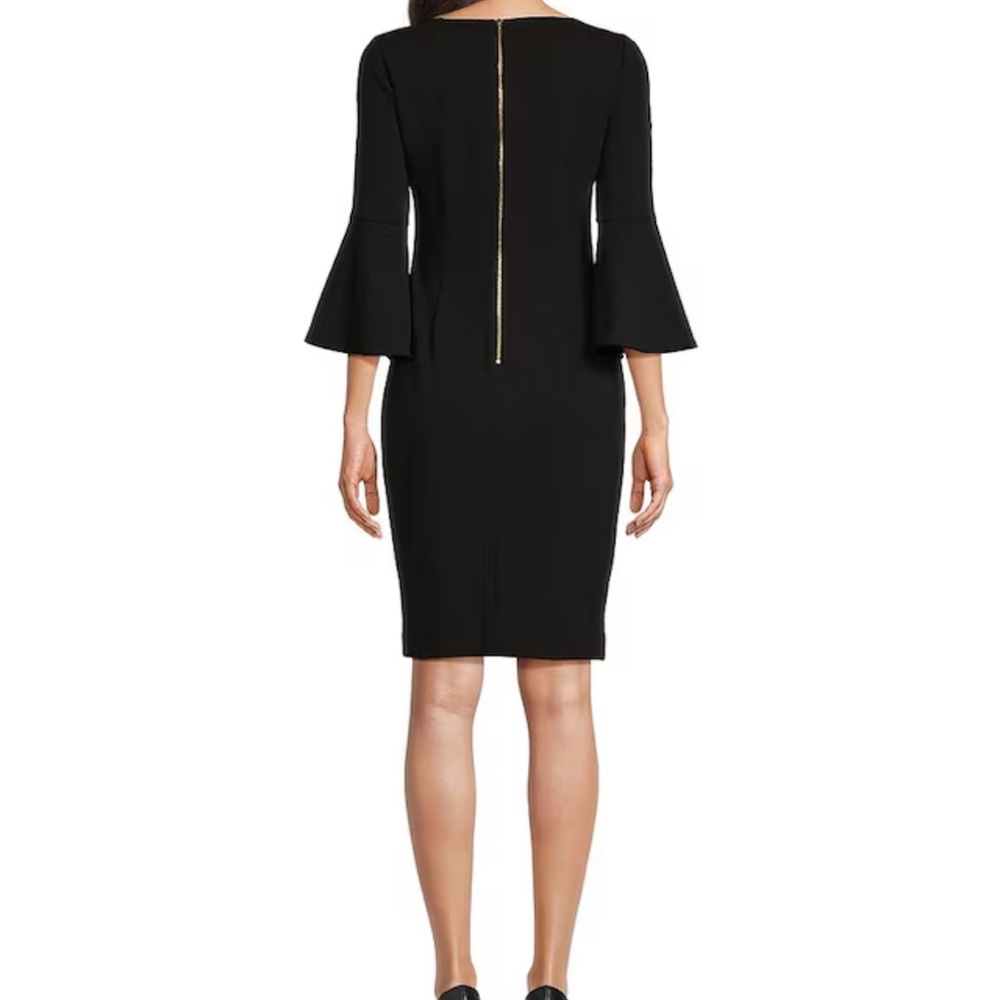 Calvin Klein Elegant Black Long Sleeve Dress - Picture 2 of 4